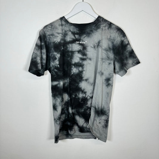 Off-White Grey Tye Dye Smoke Tee Size S