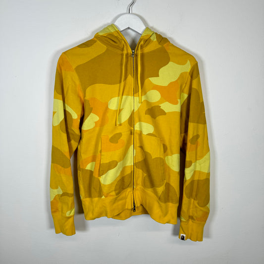 Bape Yellow Camo Full Zip Hoodie Size S