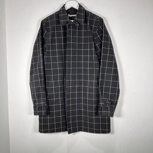 Supreme Windowpane Overcoat Black Size M