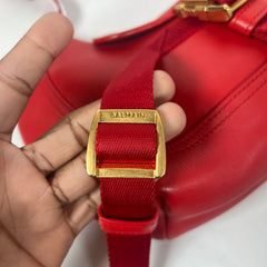 Balmain SS22 Red Calfskin Small Major Shoulder Bag