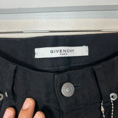 Givenchy Black Striped Logo Jeans Size 28