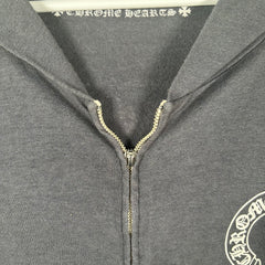 Chrome Hearts Vintage Grey T-Bar Zip-Up Hoodie Size XXL