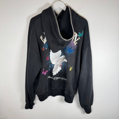 Amiri VIntage Black Eternal Dove Hoodie Size S