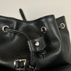 Vivienne Westwood Black Orb Leather Backpack