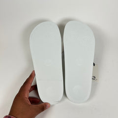 Gucci White Slides Size GG 10