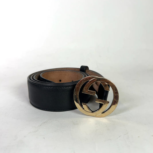 Gucci Interlocking G 1.5in Leather Belt