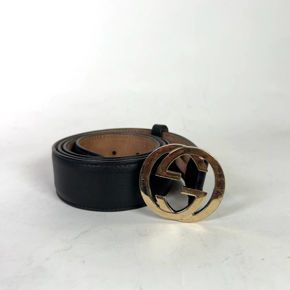 Gucci Interlocking G 1.5in Leather Belt