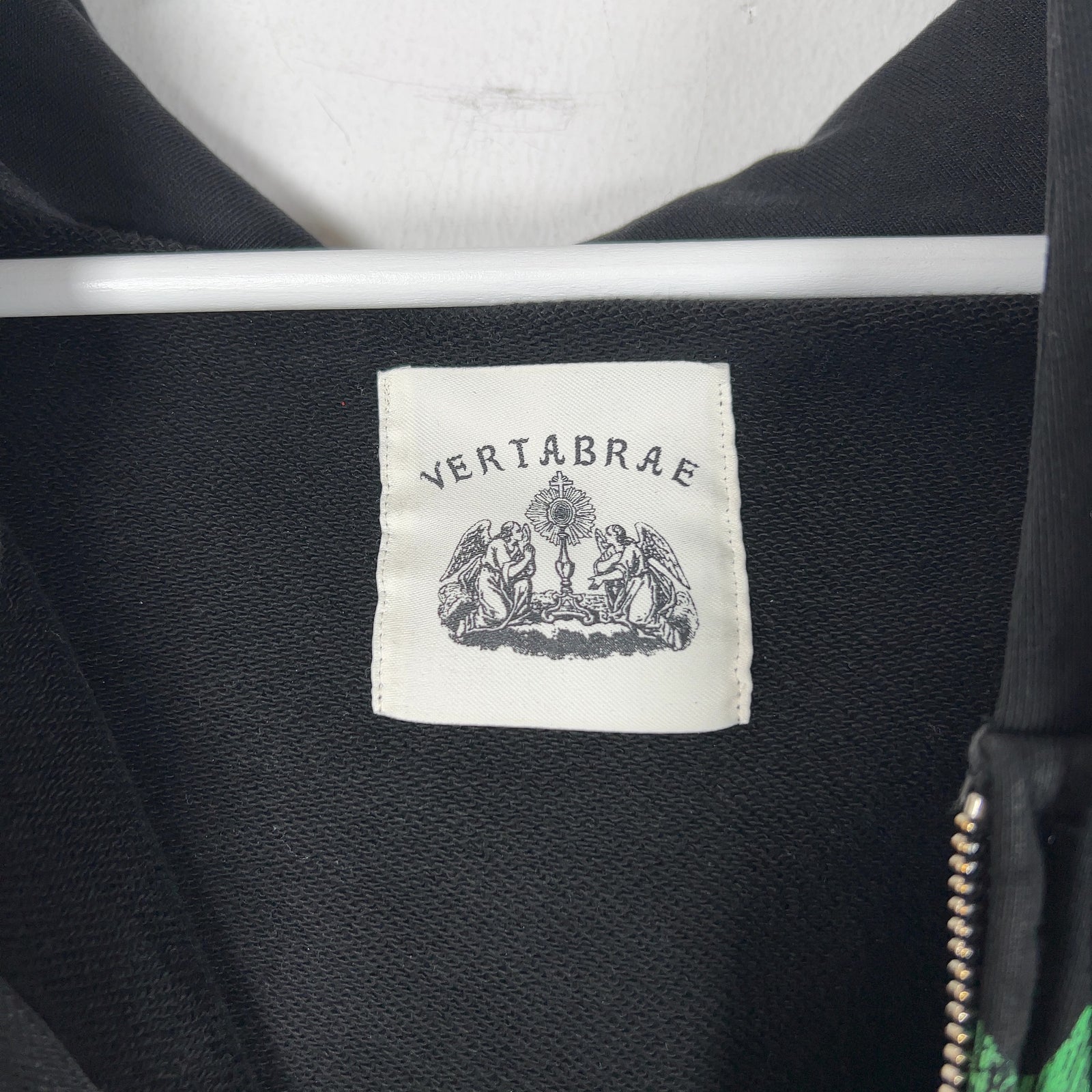 Vertabrae Montage Black Zip Up Hoodie