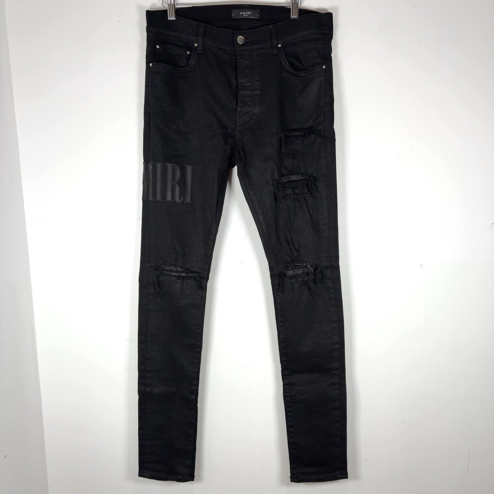 Amiri Thigh Logo Black/Black Jeans