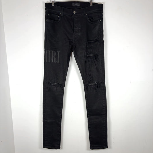 Amiri Thigh Logo Black/Black Jeans