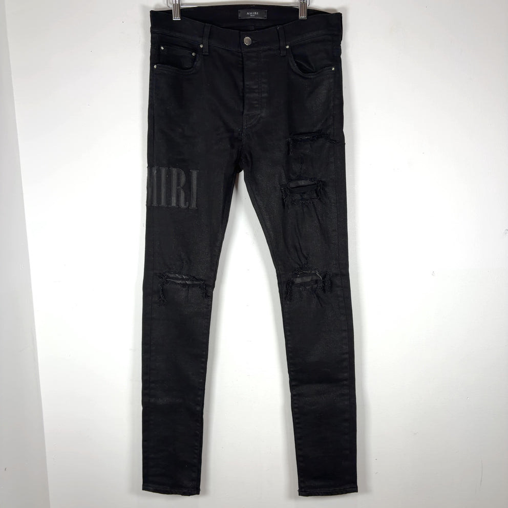 Amiri Thigh Logo Black/Black Jeans