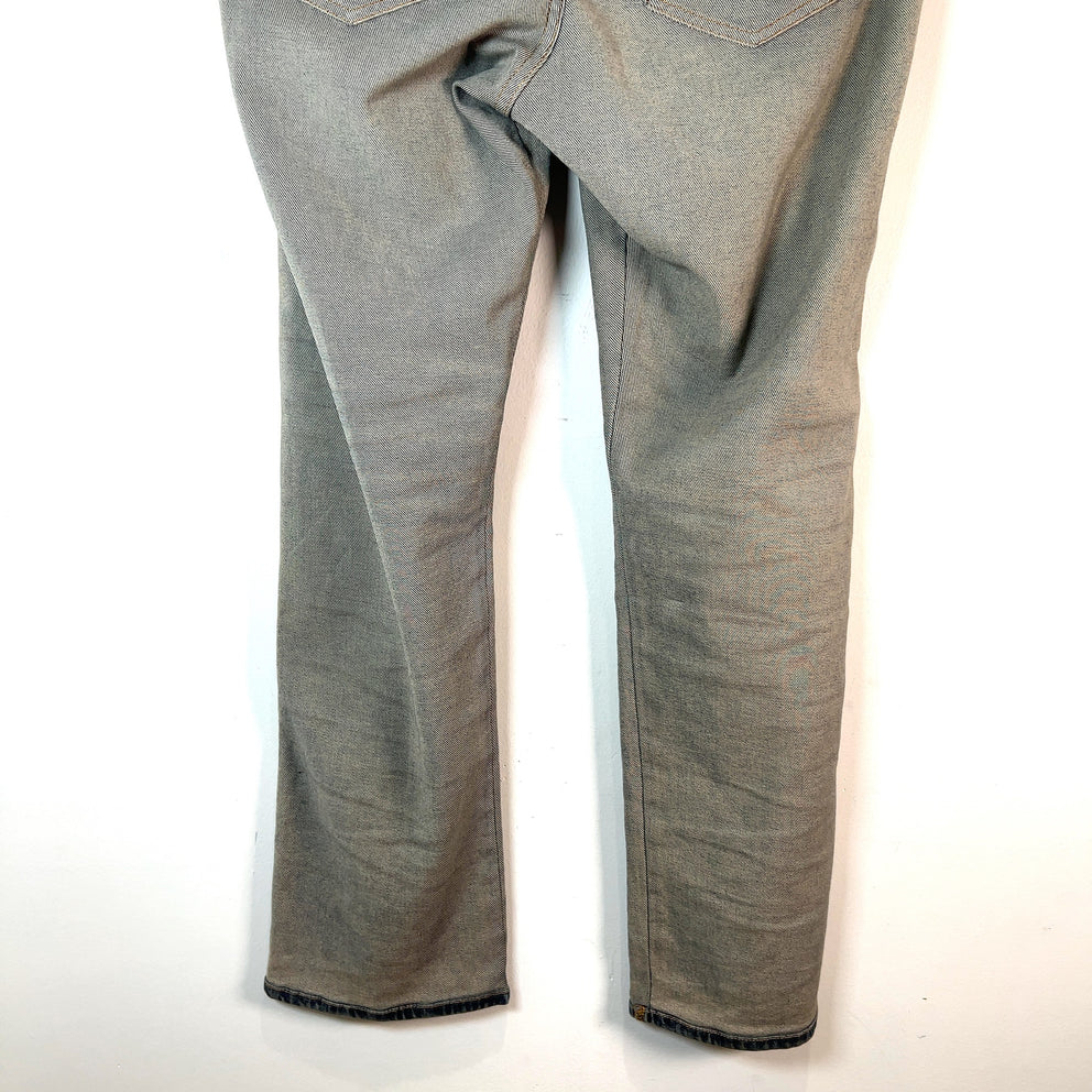 Diesel Inside-Out Double-Waisted Denim Jeans