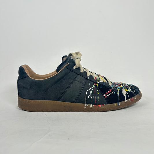 Maison Margiela Black Paint Splatter Gats Size 41