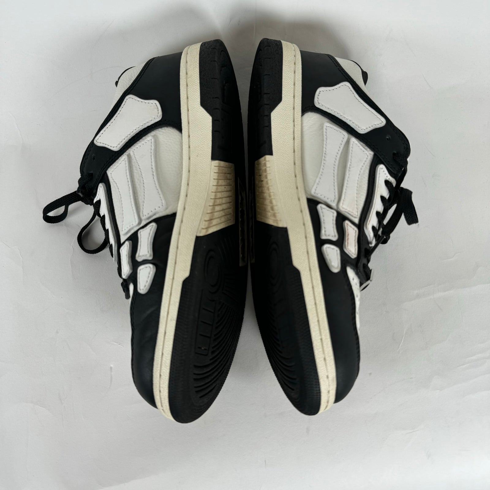 Amiri Black/White Skeleton Low Top Sneaker Size 42