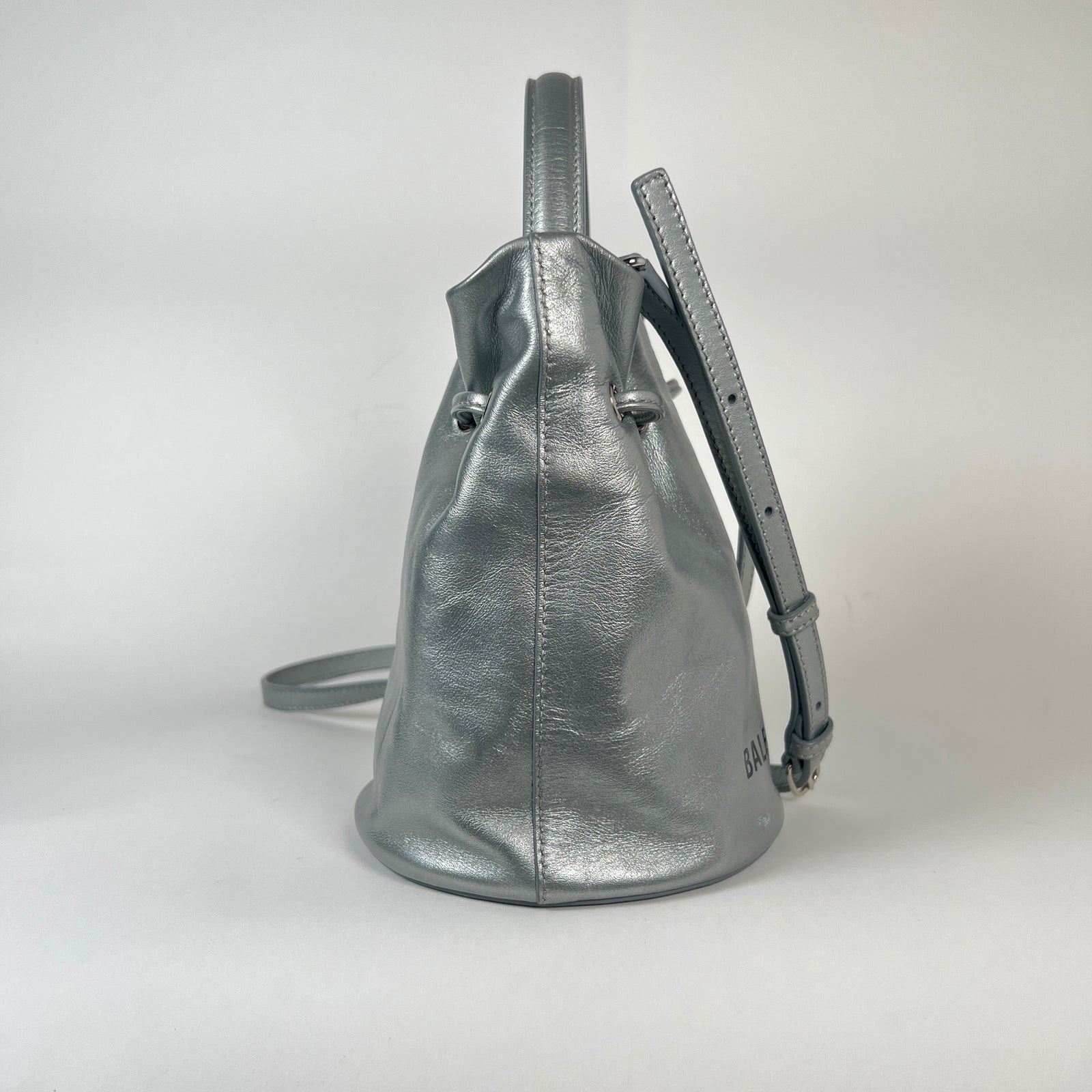 Balenciaga Silver XS Bucket Bag