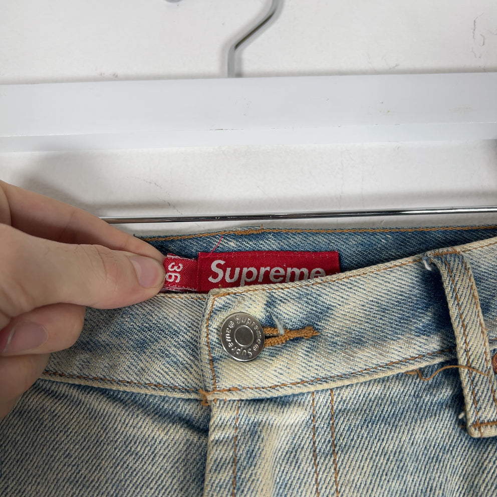 Supreme Embroidered 'New York' Denim Baggy Jeans