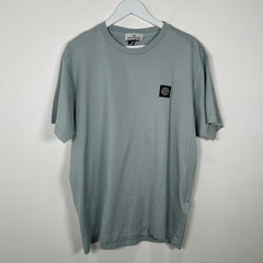 Stone Island Light Blue Logo T-Shirt Size XXL