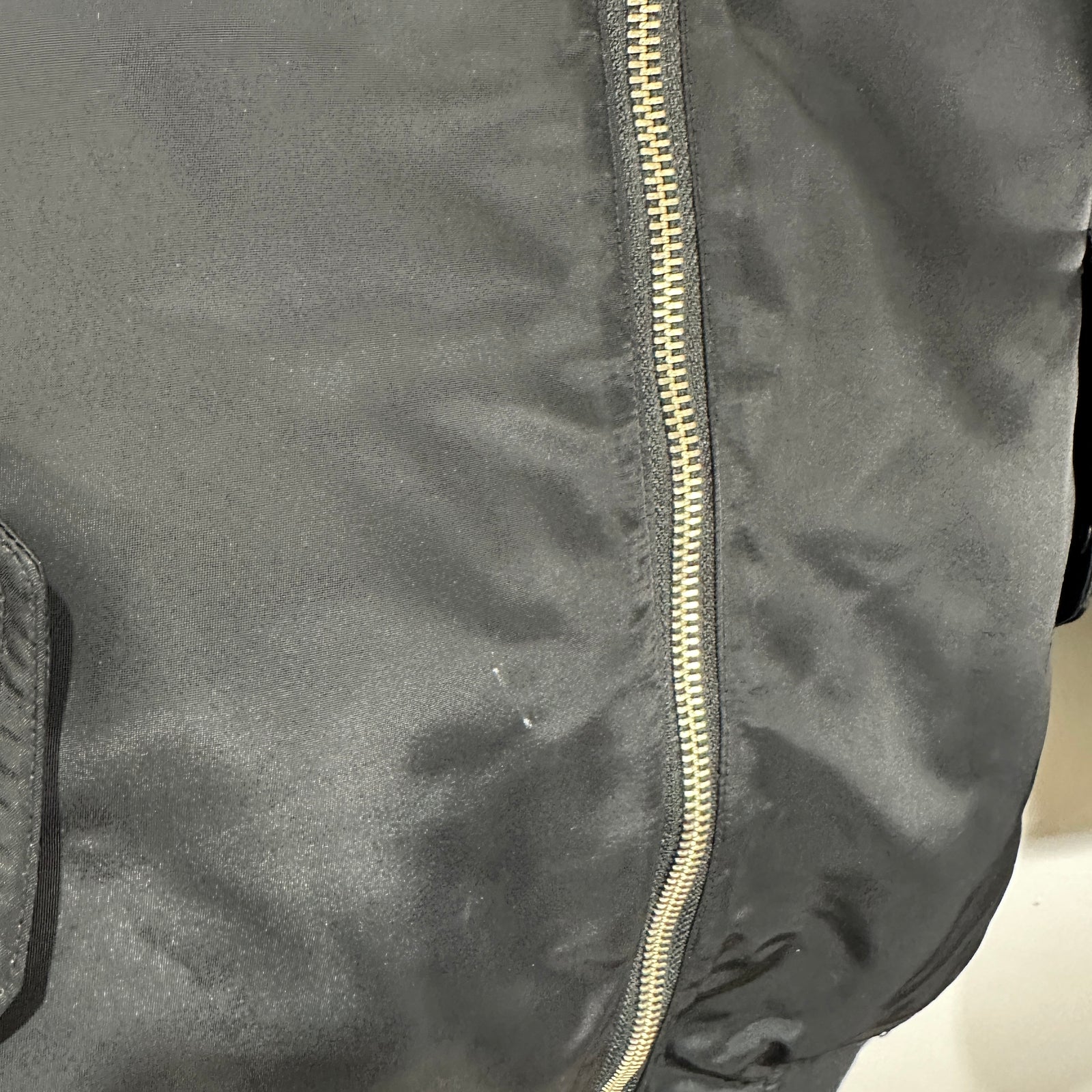 John Elliott Black Nylon Bomber Jacket Size S