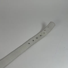 Chrome Hearts White 'Oval Cross' Belt Size 32