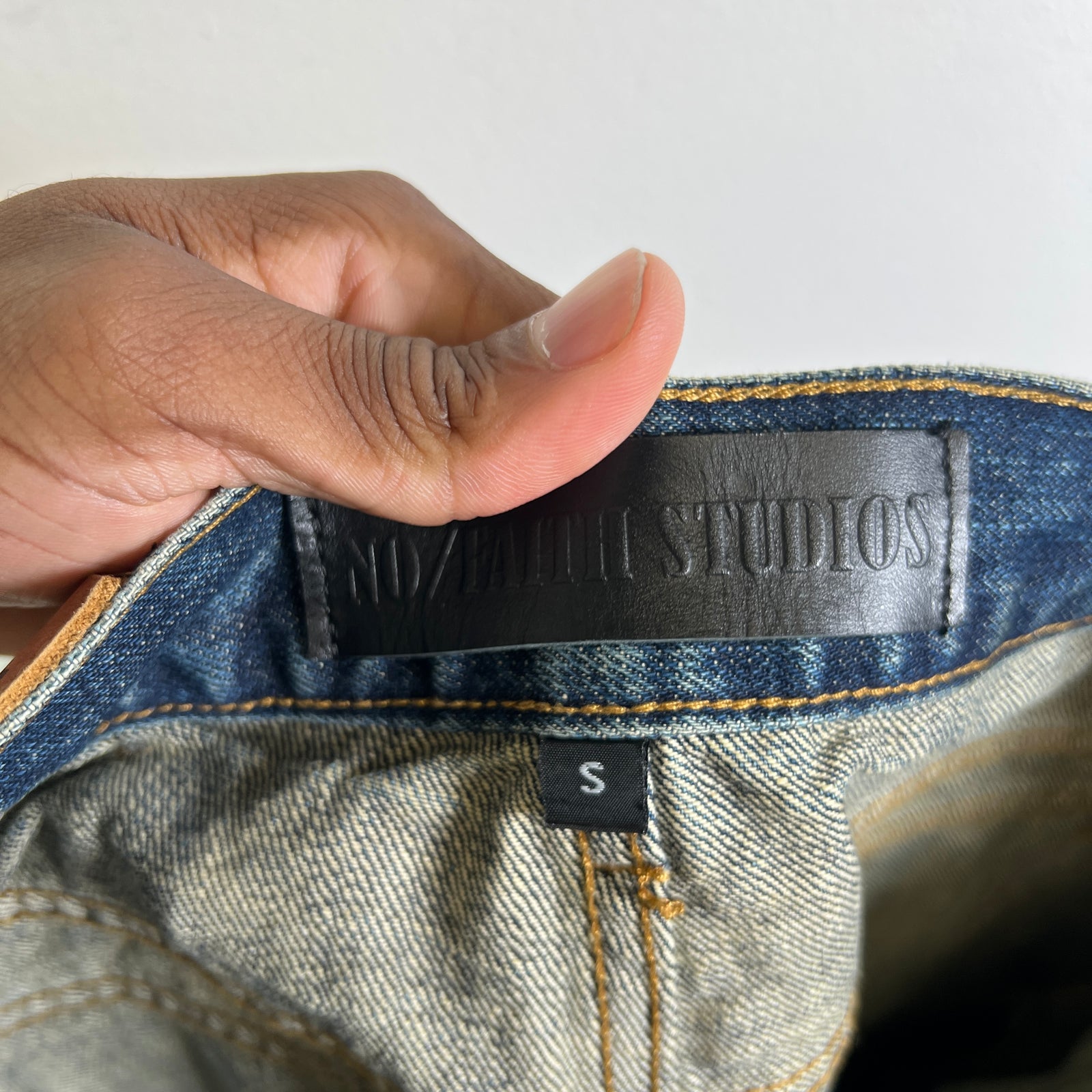 No Faith Studios Japanese Selvedge Arashi Loose Fit Jeans Size 30