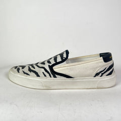 Saint Laurent Paris Zebra Venice Slip On Sneakers