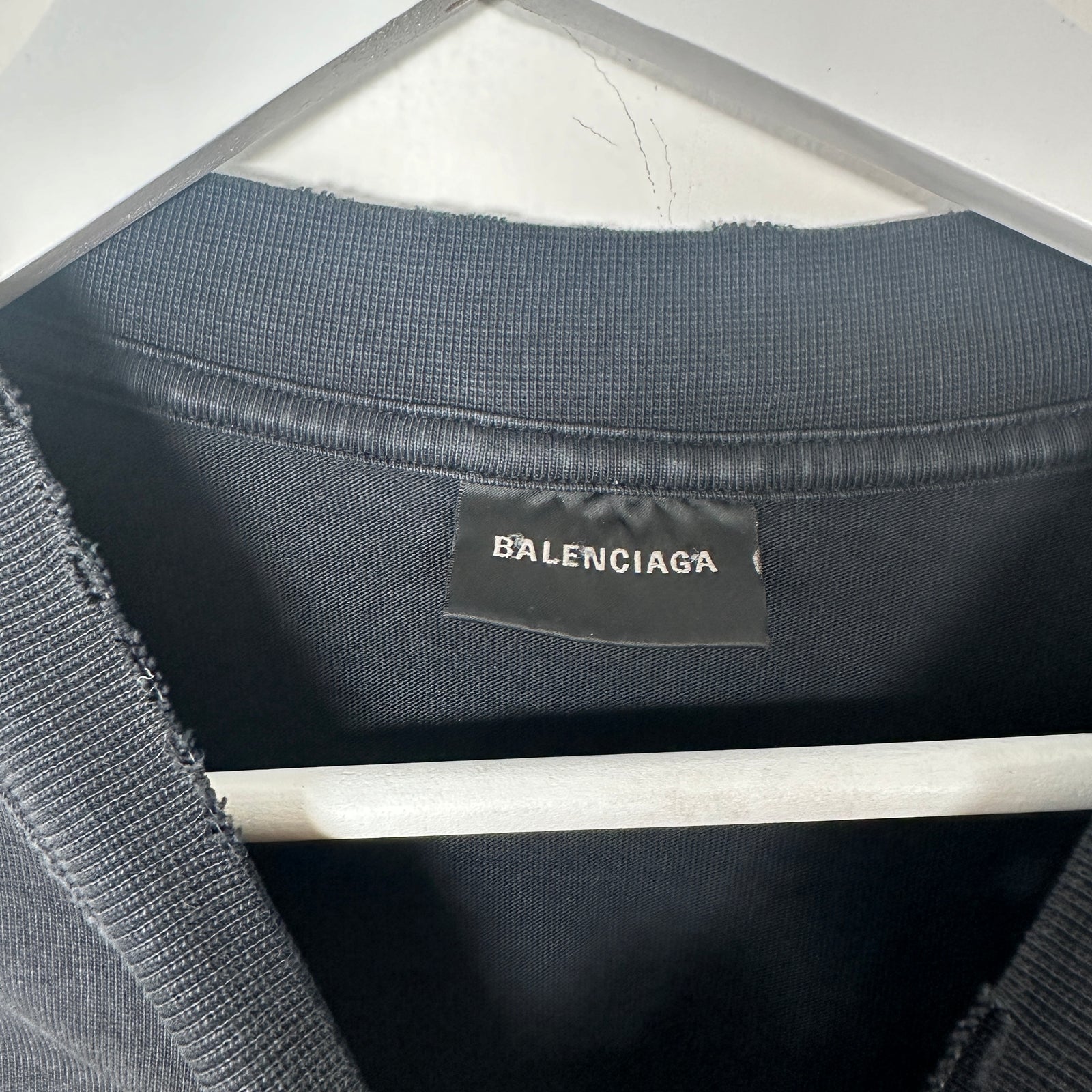 Balenciaga Black 'Tape' T-Shirt Size L