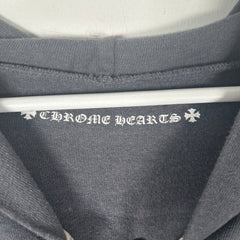 Chrome Hearts Vintage Grey T-Bar Zip-Up Hoodie Size XXL
