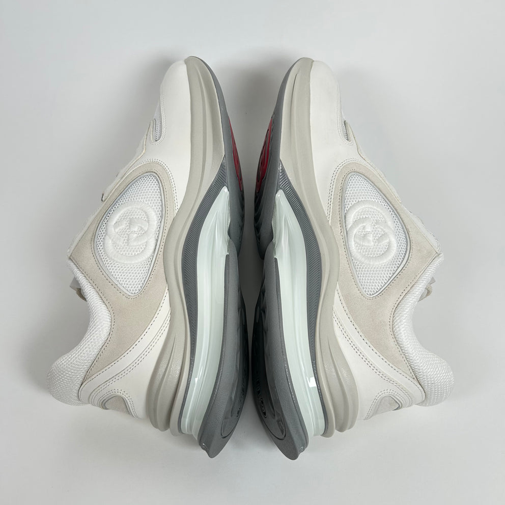 Gucci White Interlocking G Runner Size GG 10