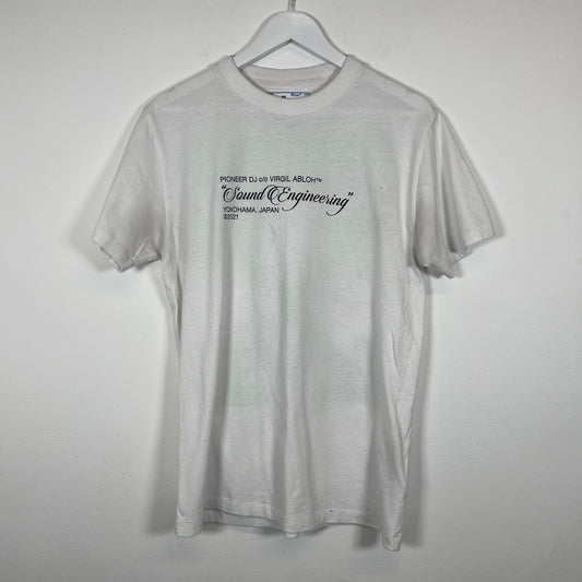 Off-White Sound Engineering White T-Shirt Size S