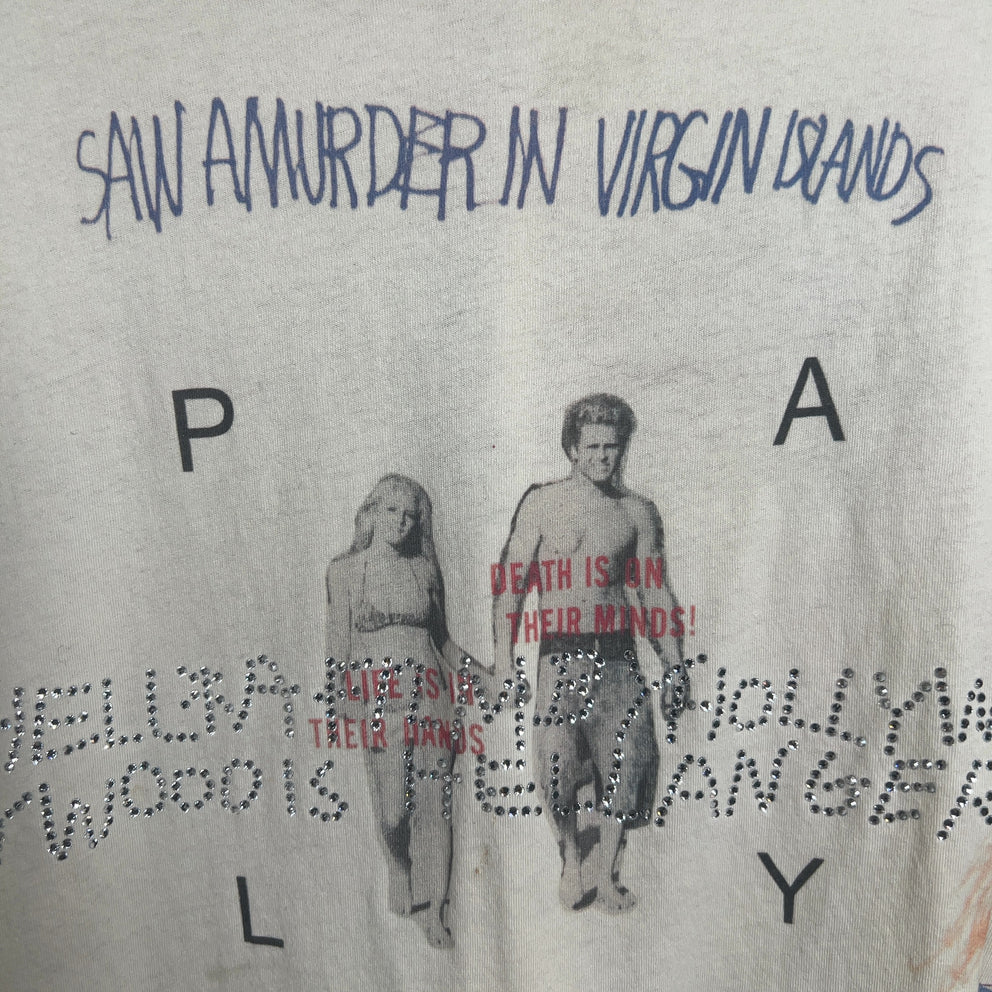 Paly X Eri Wakiyama 'Bad Luck' Distressed Graphic T-Shirt Size M