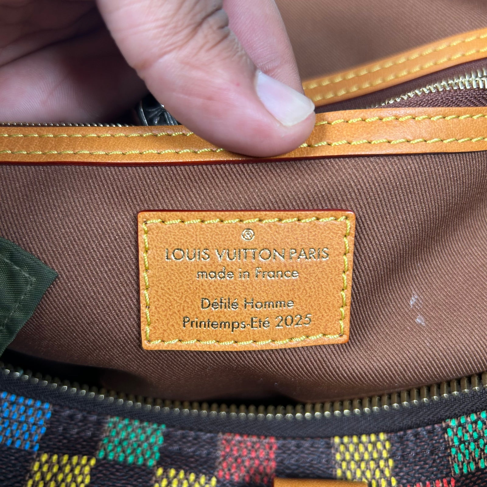 Louis Vuitton Multicolor 'LV-Vers' Damier Keepall Bandouliere 50