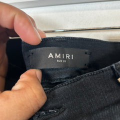 Amiri Black Washed MX2 Plaid Jeans Size 31