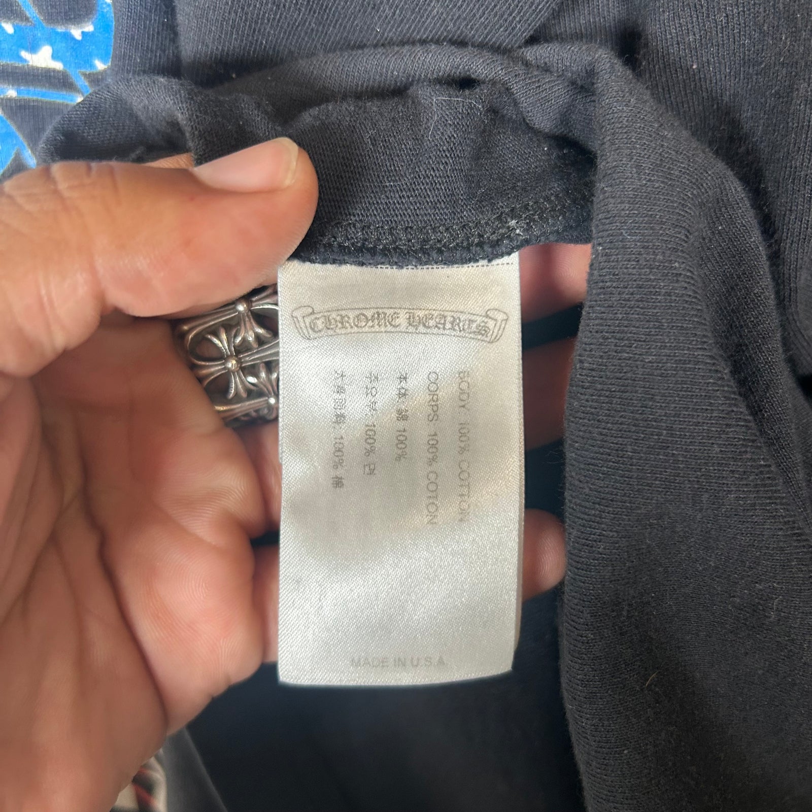 Chrome Hearts Black American Flag Scroll Longsleeve Size L