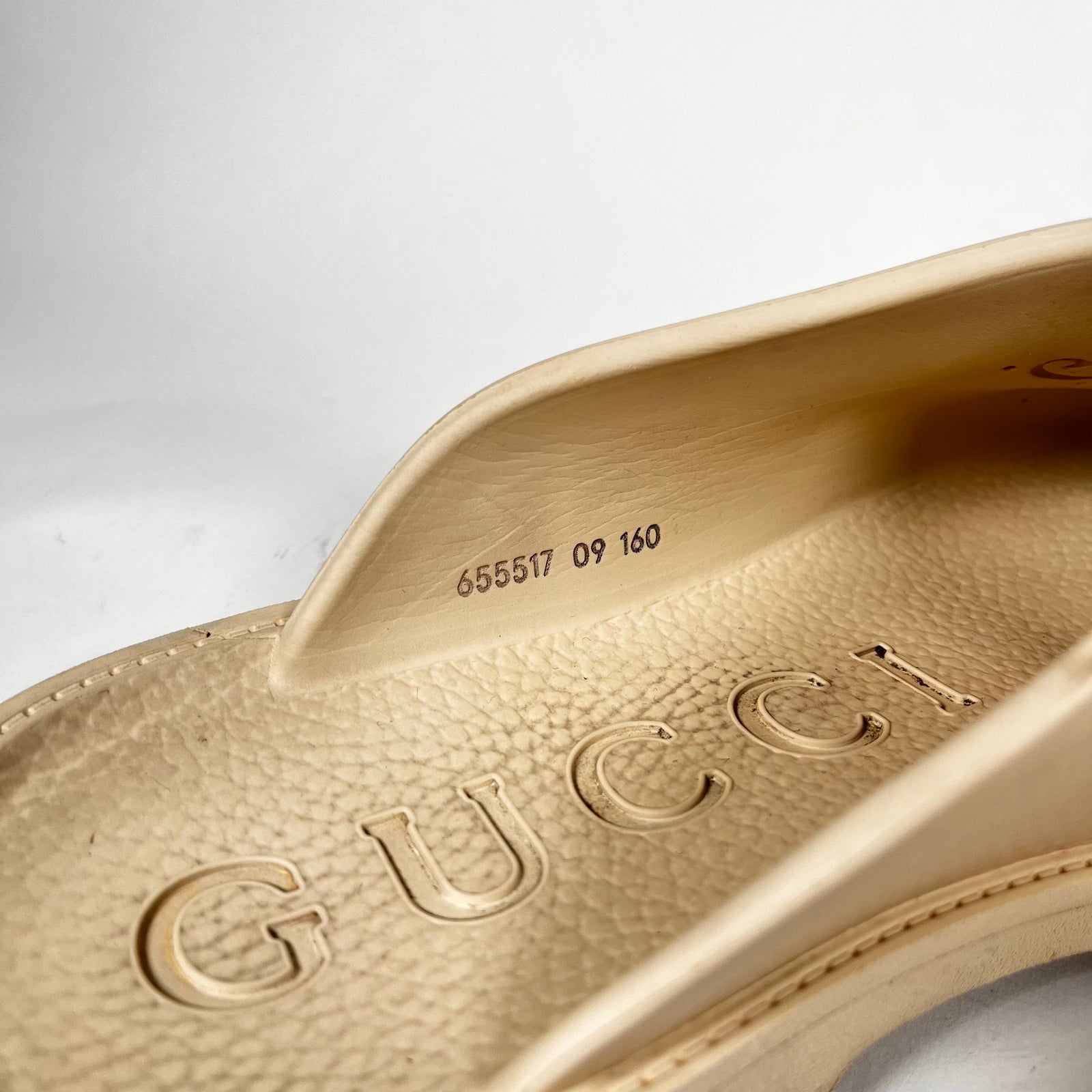 Gucci Tan Rubber Mules Size 9