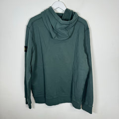 Stone Island Teal Compass Patch Hoodie Size 2XL