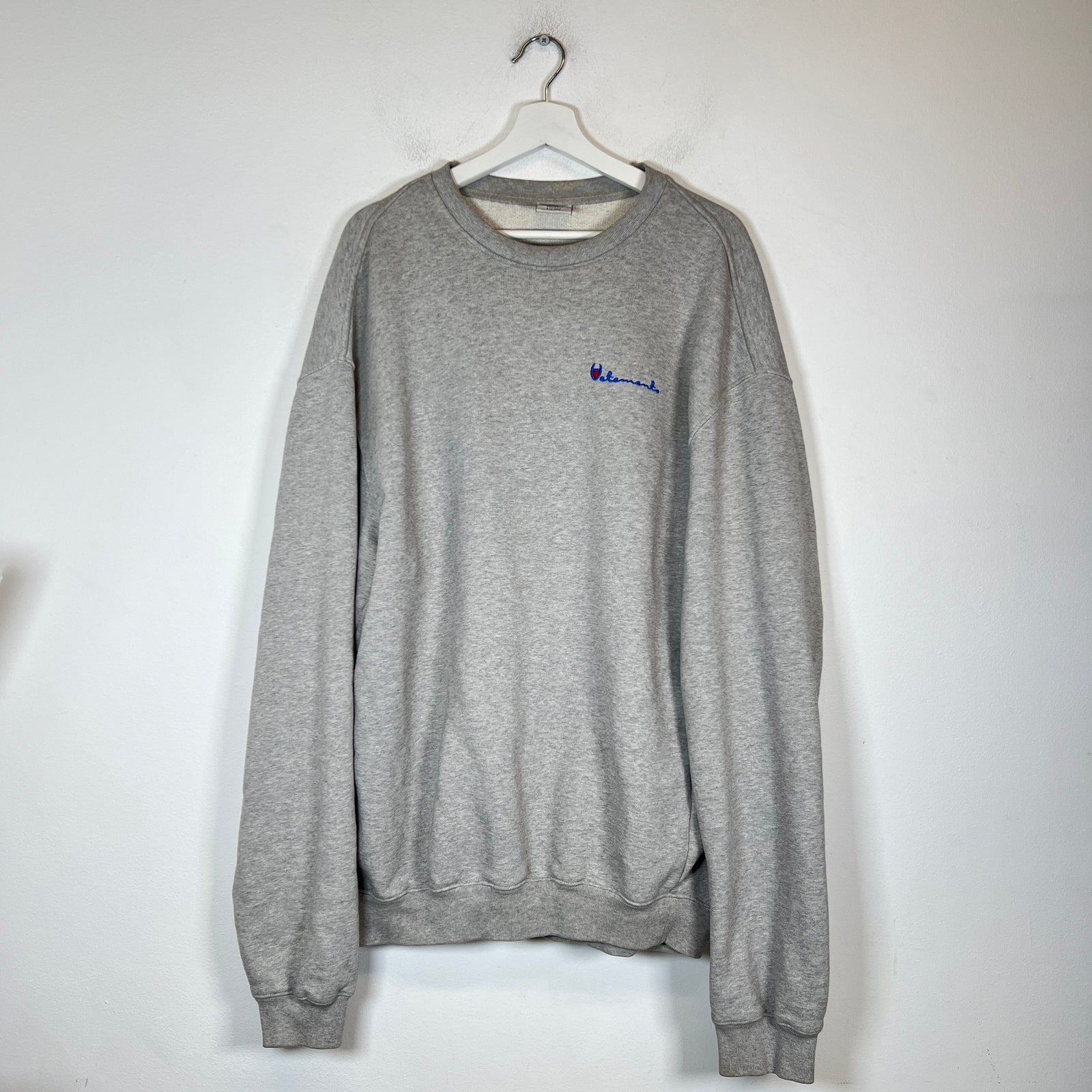 Vetements SS16 Grey Champion Logo Crewneck Size M