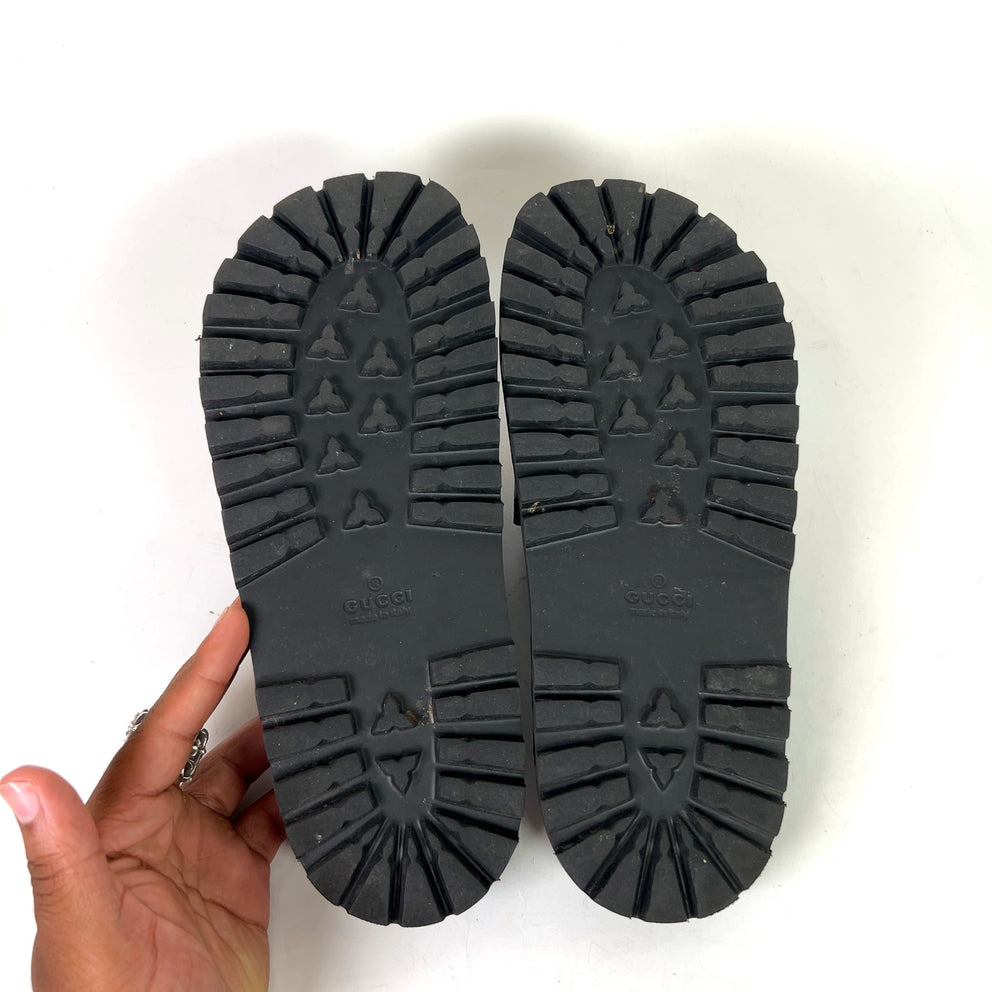 Gucci GG Web Rubber Sandals