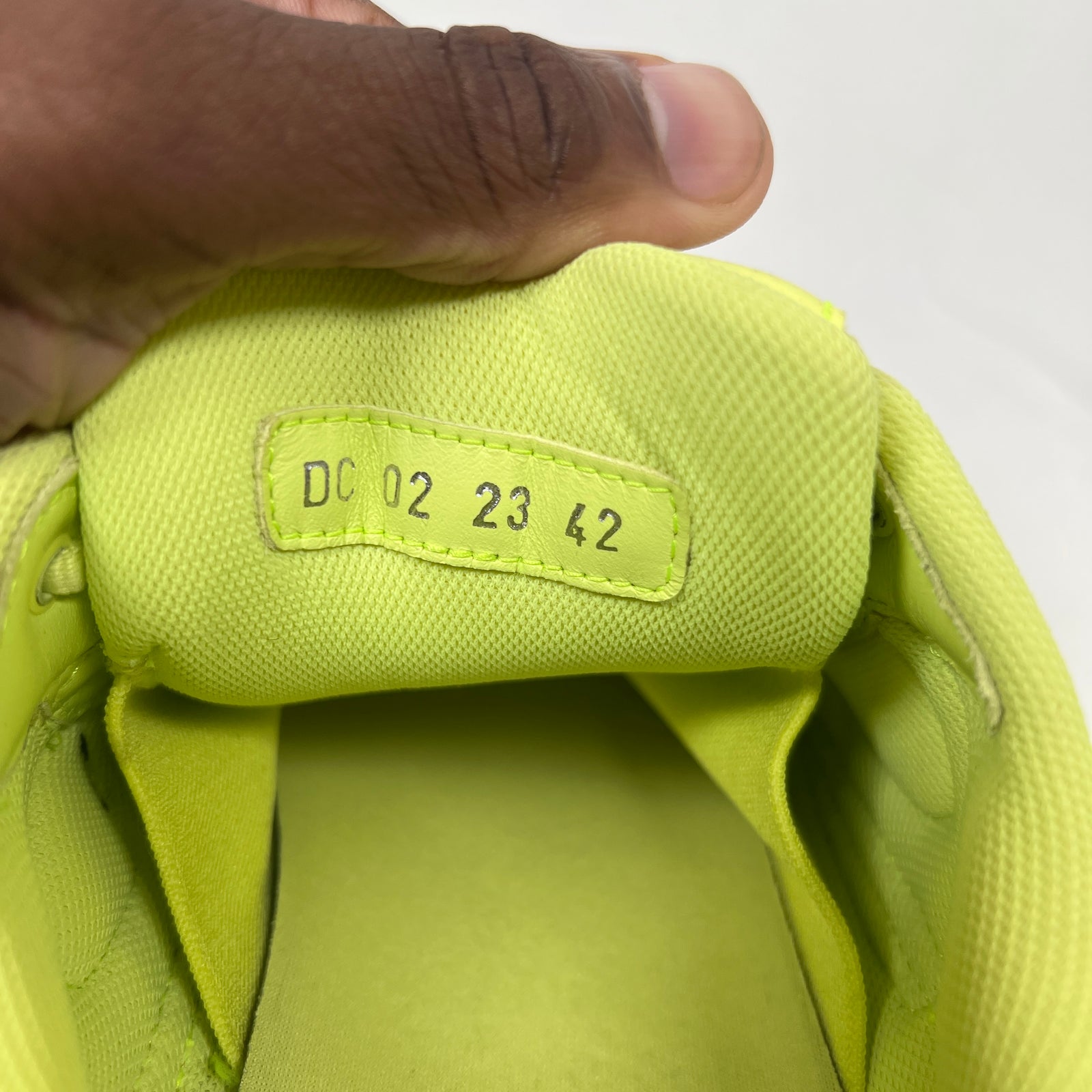 Dior B30 Neon Yellow Sneaker Size 42
