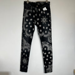 Amiri Paisley Black Jeans Size 36