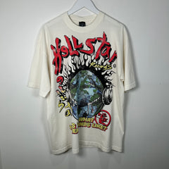 HellStar Cream 'Records' T-Shirt Size L