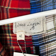 Greg Lauren Split Plaid 4-Pocket Flannel Size 4