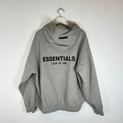 Essentials FOG Grey Logo Hoodie Size XL