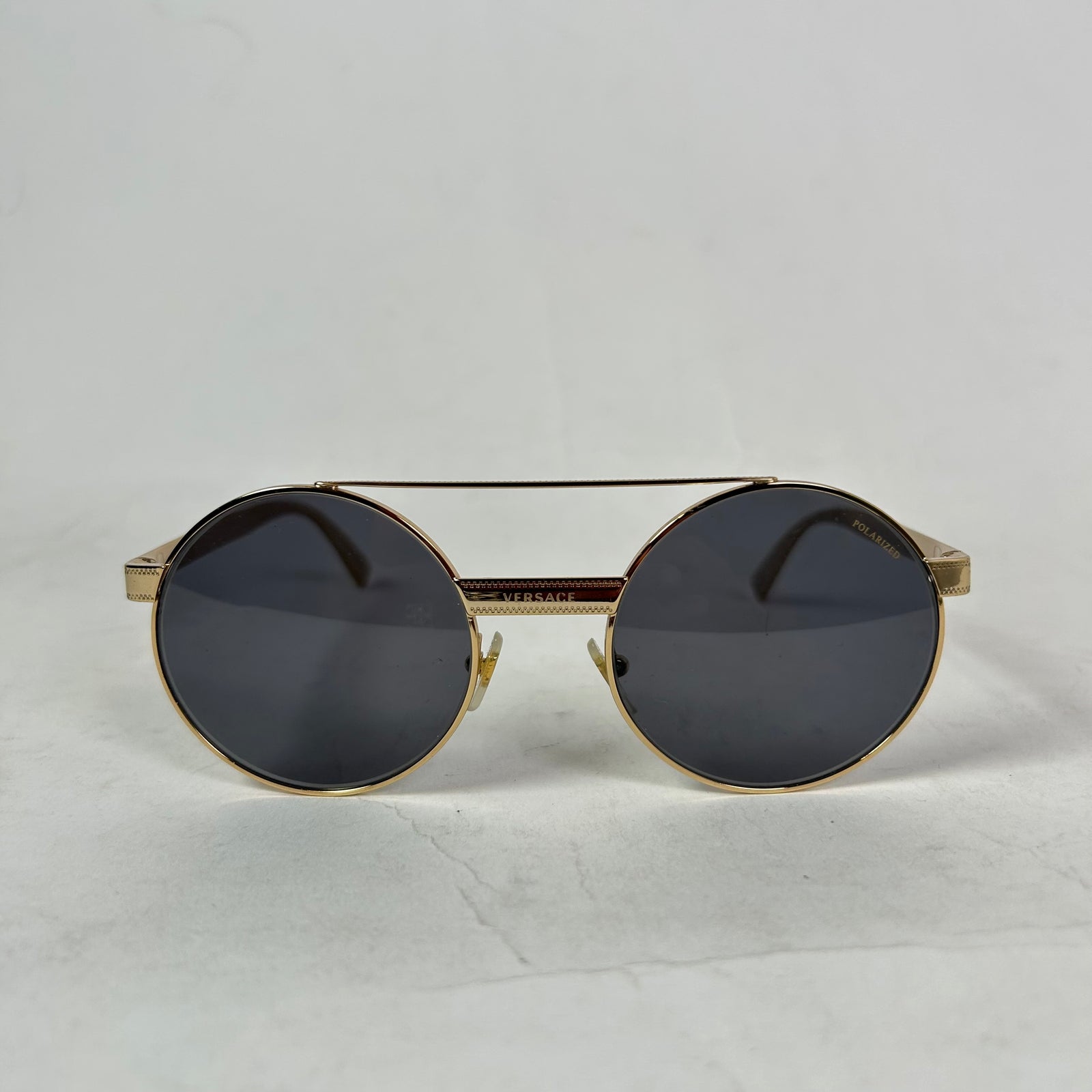 Versace Polarized Circular Sunglasses