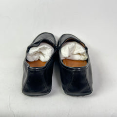 Gucci Black Nappa Leather Driving Loafers