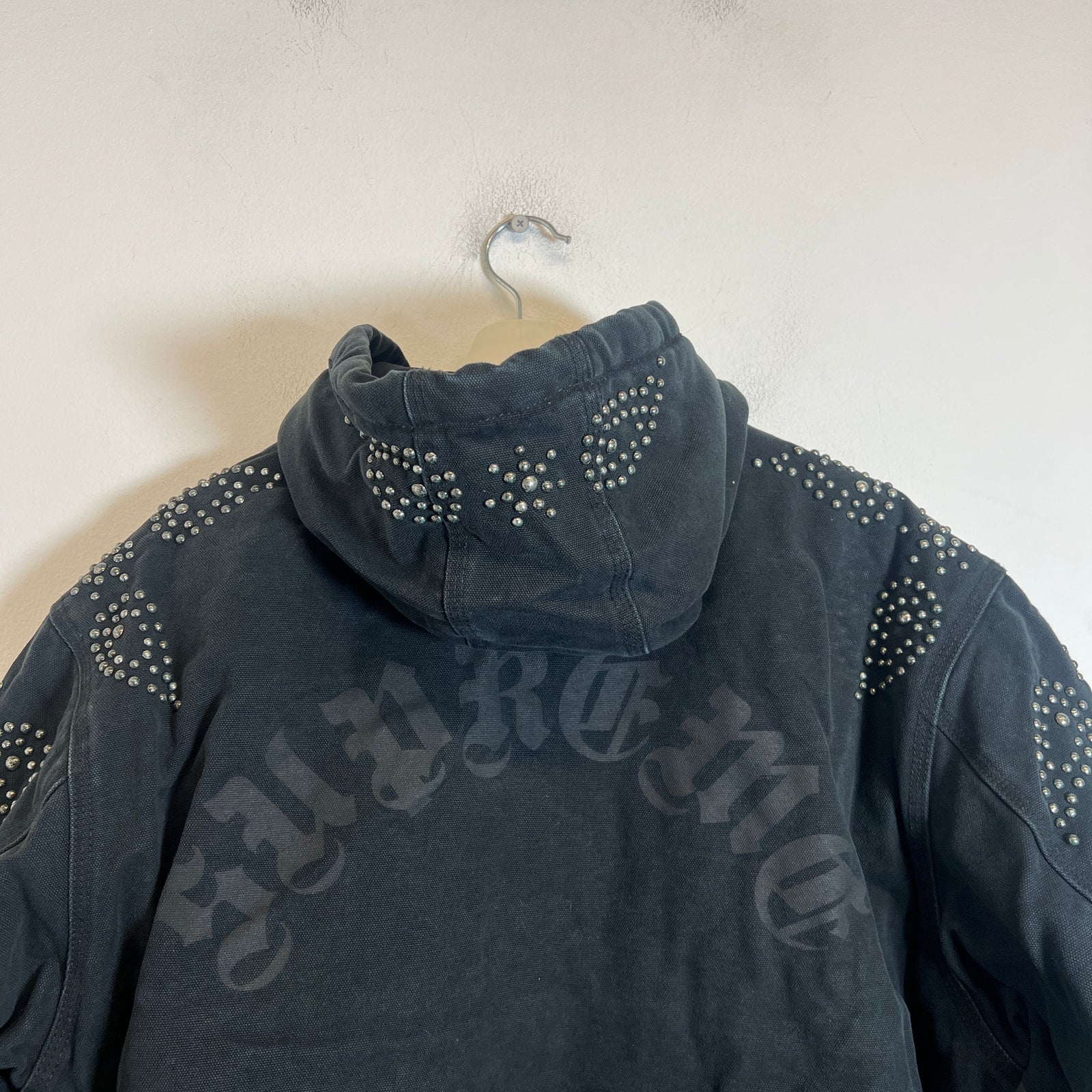 Supreme FW23 Black Paisley Studded Canvas Work Jacket Size L