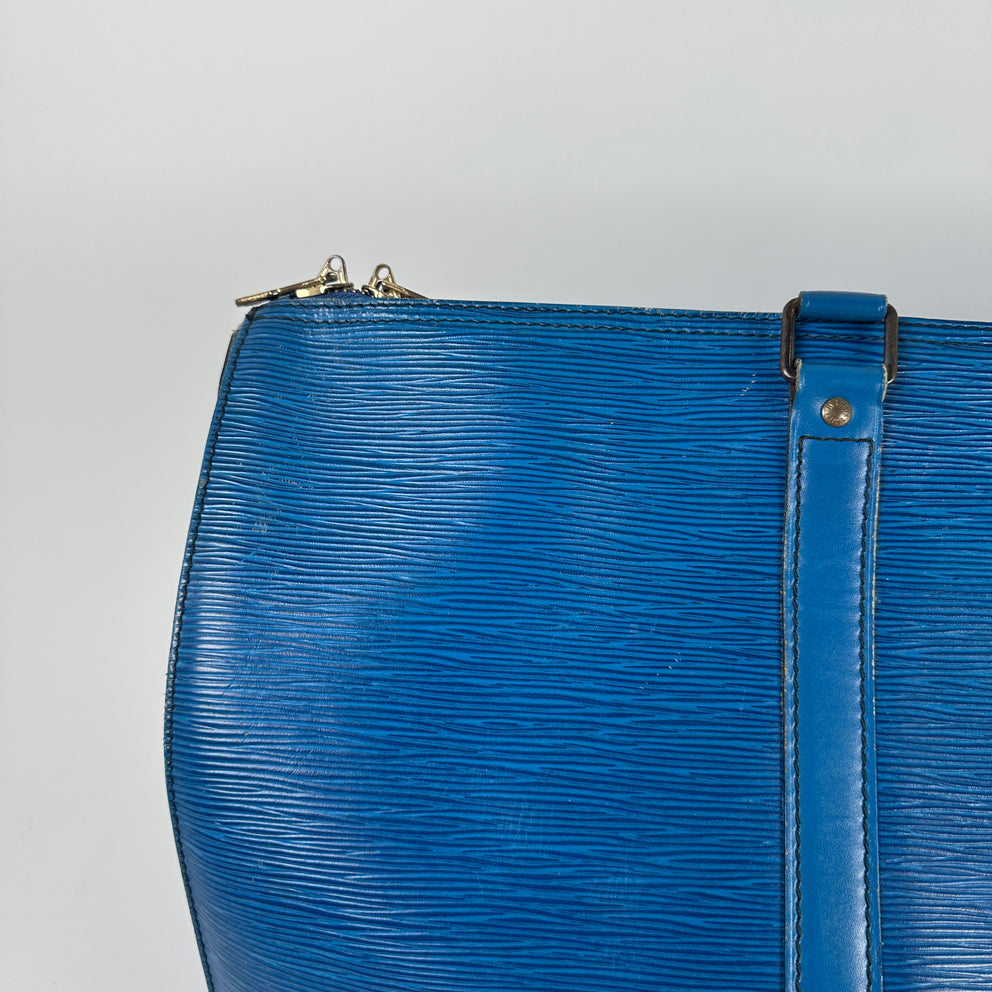 Louis Vuitton Blue Epi Leather Duffle Keepall Size 45