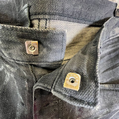 Dior Homme AW03 Black Luster Waxed Denim Jeans