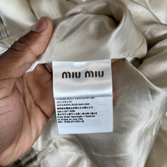 Miu Miu Cocoa Brown Check Blouson Jacket Size 36IT