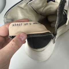 Rick Owens Canvas Abstract High-Tops Ramones Size 40