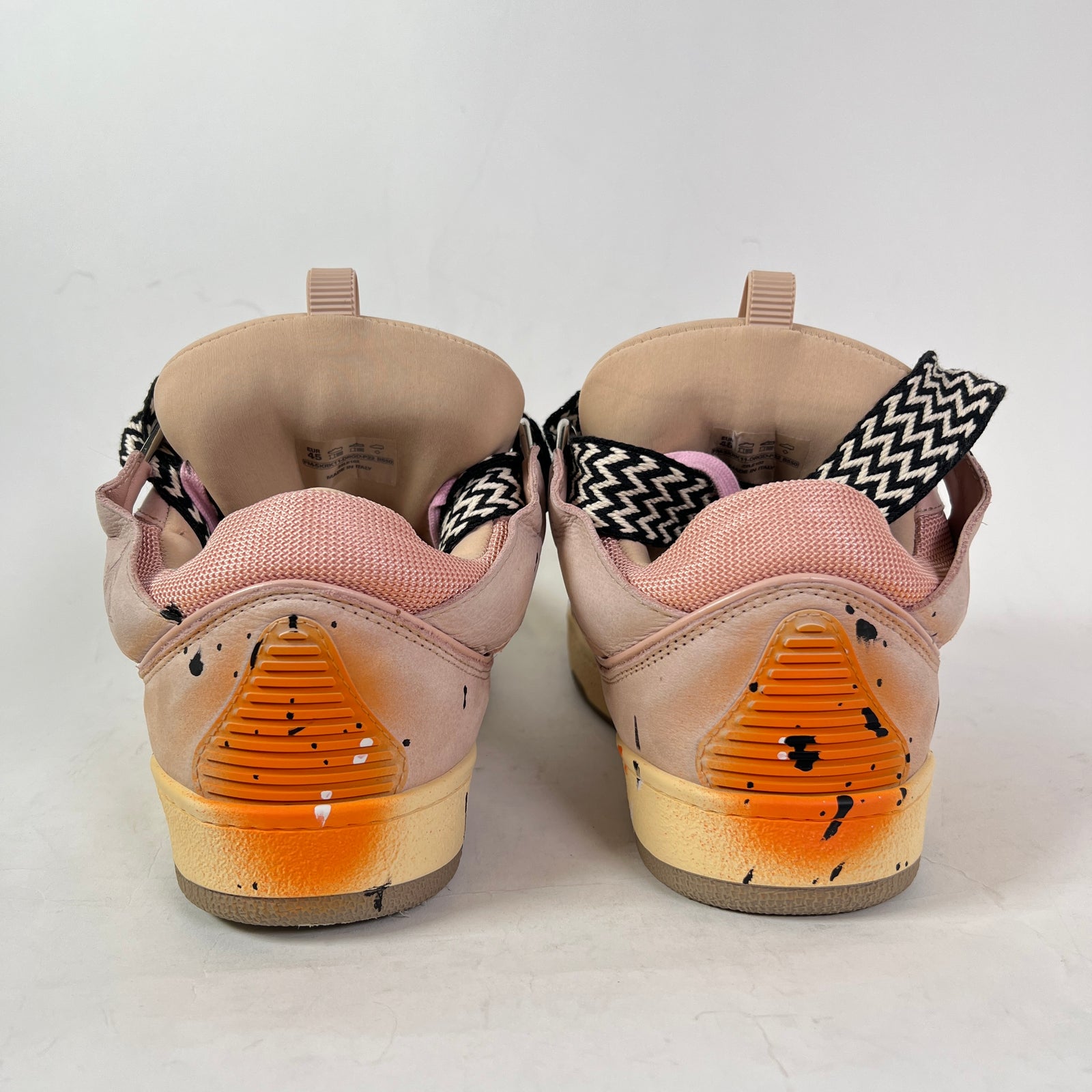 Lanvin X Gallery Dept Pink Paint Splatter Curb Sneaker Size 45